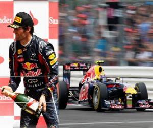 Puzzle Mark Webber - Red Bull - Silverstone Grand Prix της Μεγάλης Βρετανίας (2011) (3η θέση)